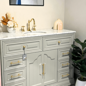 Eleanor Freestanding Vanity 900 - Pearl Grey