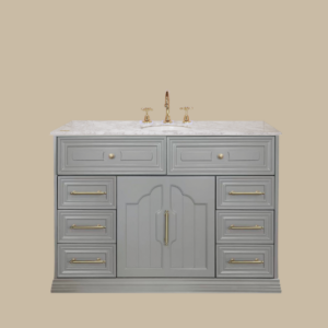 Eleanor Vanity 1500 Double Bowl - Pearl Grey