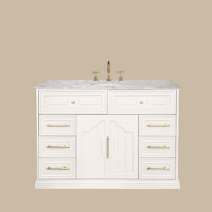 Eleanor Vanity 1500 Double Bowl - Pearl Grey