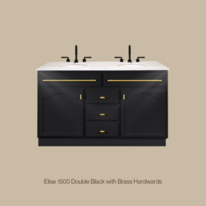 Elise Vanity 1500 Double Bowl - Black