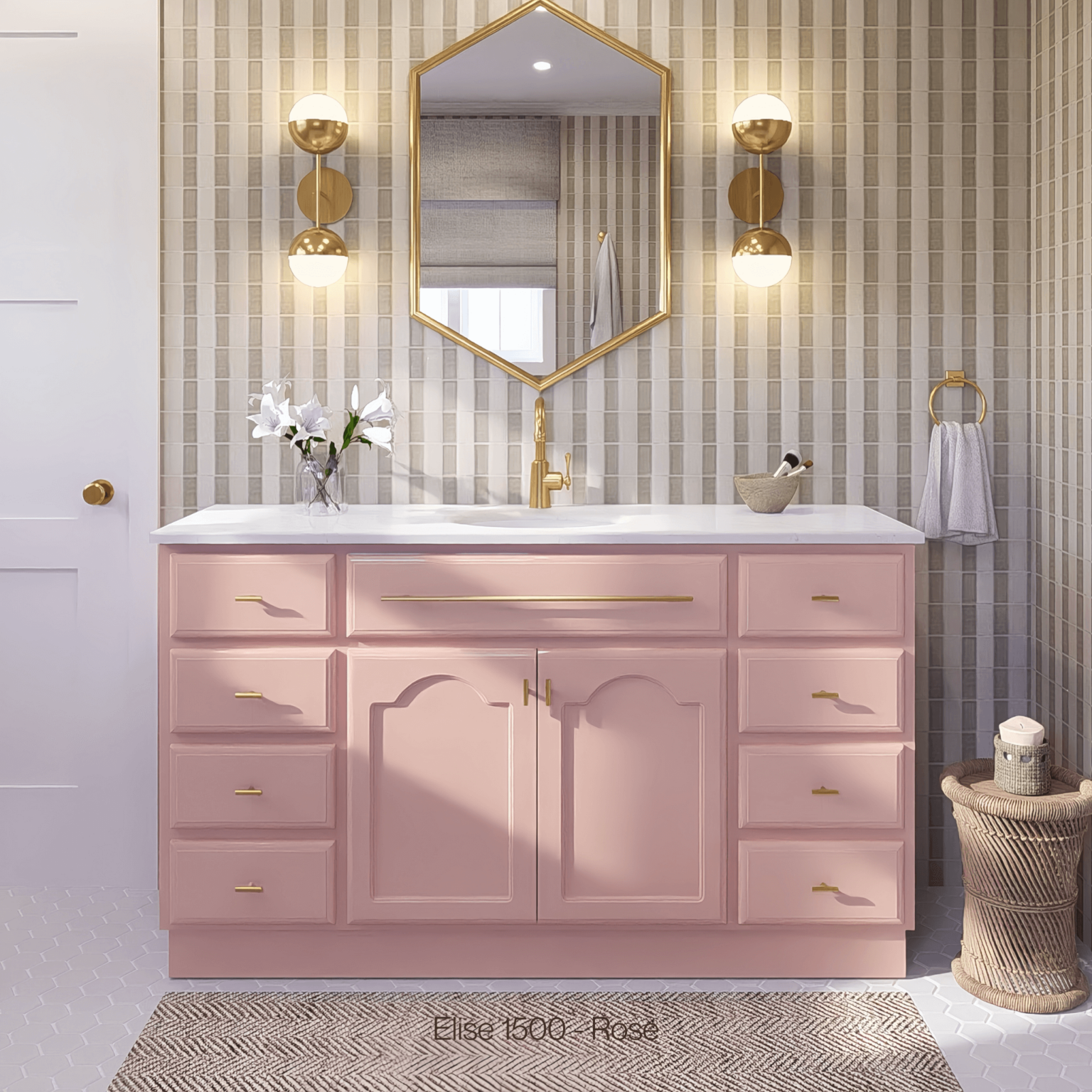 Elise Vanity 1200 - Rose