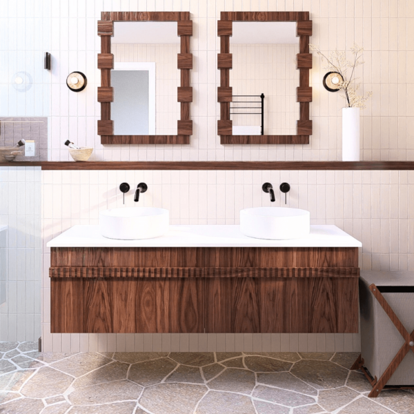 Ashton Wall-Mounted Vanity 1500 Double Bowl