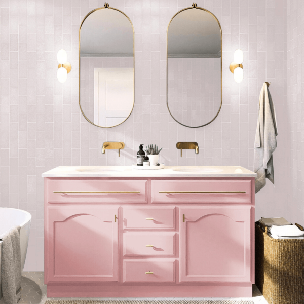 Elise Vanity 1500 Double Bowl - Rose