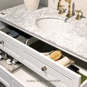 Audrey Vanity Freestanding 1200 Single Bowl -  Classic White