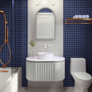 Wave Wall-Mounted Vanity 900 - Pearl Grey