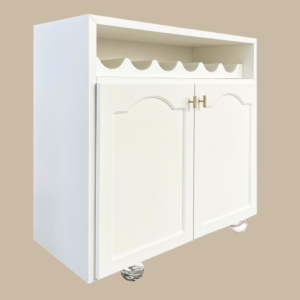 Elise Bar Cabinet - Classic White