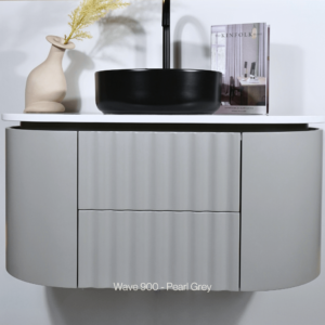 Wave Wall-Mounted Vanity 1200 - Pearl Grey