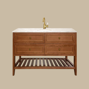 Audrey Vanity Freestanding 1200 Single Bowl - Brown Oak 