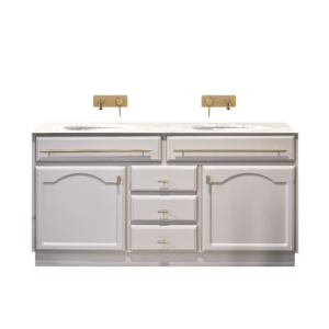 Elise Vanity 1500 Double Bowl - Pearl Grey