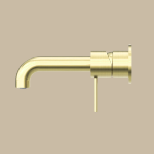 Mecca Wall Basin/Bath Mixer Separate Back Plate 120mm- Brushed Gold