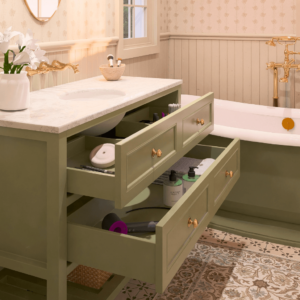 Audrey Vanity Freestanding 1200 Single Bowl - Sagewood