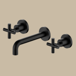 X Plus Wall Basin Set 215mm - Matte Black