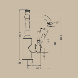 York Basin Mixer With Metal Lever-  Matte Black