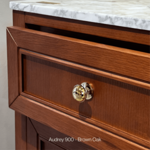 Audrey Vanity Freestanding 900 Single Bowl - Brown Oak 