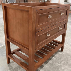 Audrey Vanity Freestanding 1500 Double Bowl - Brown Oak 